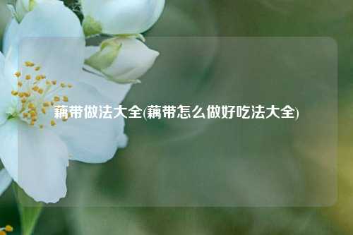 藕带做法大全(藕带怎么做好吃法大全)