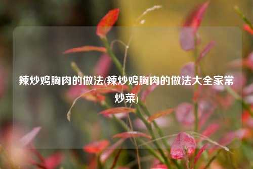 辣炒鸡胸肉的做法(辣炒鸡胸肉的做法大全家常炒菜)