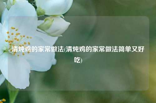 清炖鸡的家常做法(清炖鸡的家常做法简单又好吃)